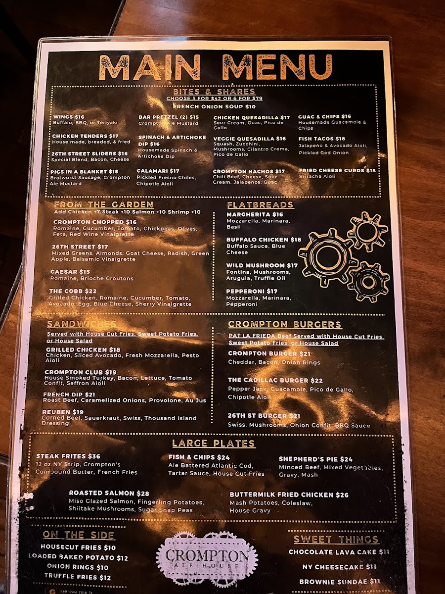 Crompton Ale House Menu - Image 6
